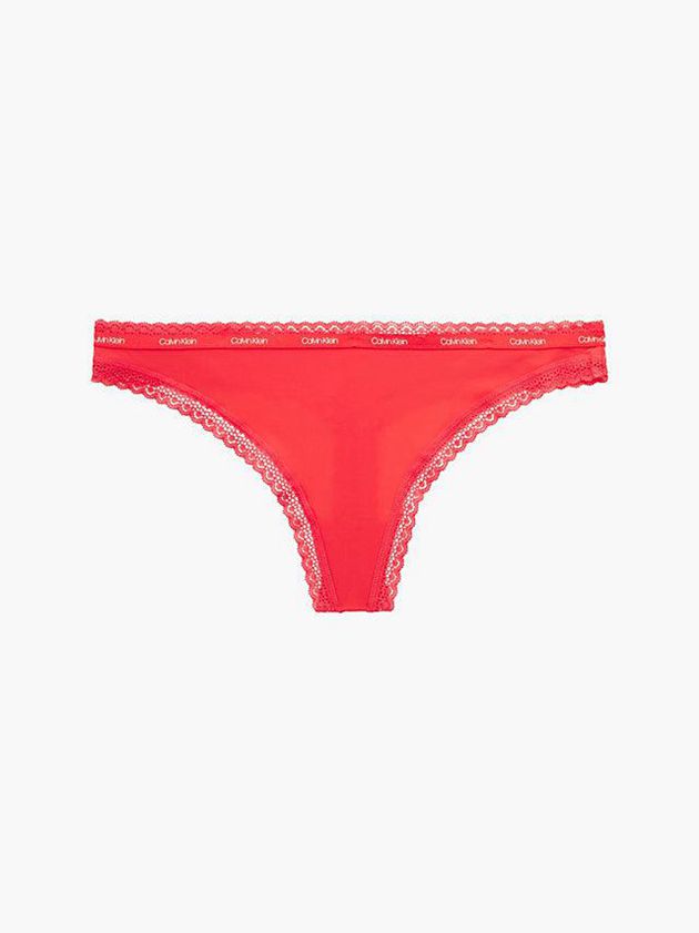 Calvin Klein USA Bottoms Up Womens Thong Red 0219485-YA